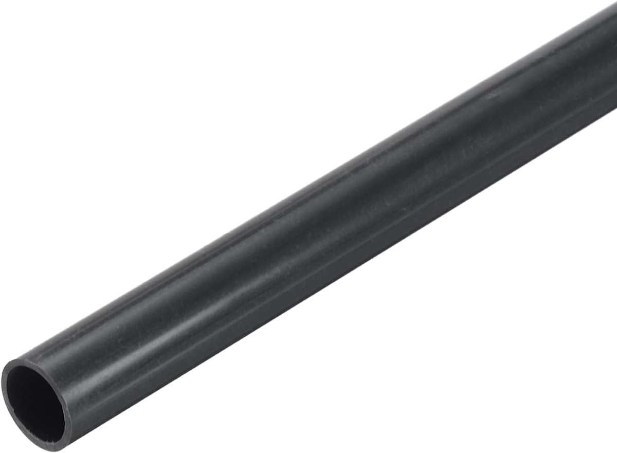 2 stuks PVC buis, diameter 10 mm lengte 300 mm rond kunststof buis voor tuin, aquarium, waterleiding, kabelkanaal, ventilatiebuis (diepgrijs)