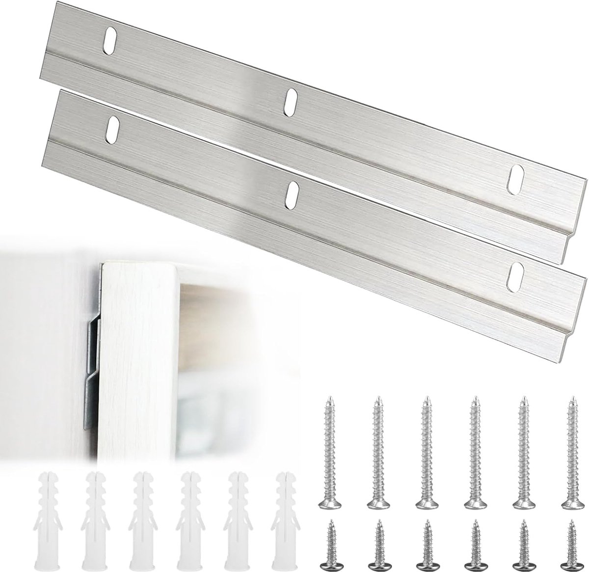 Z-klemmen om op te hangen, ophangrail, 15 cm, Z-rails, metaal, zeer belastbaar ophangsysteem voor foto's, fotolijsthaken, rek
