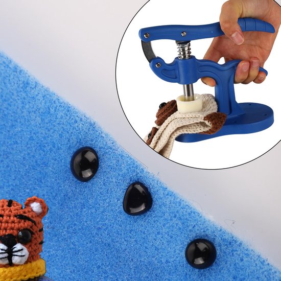 Veiligheidsoog Gereedschap voor Amigurumi Haken & Knuffeldieren, 5-45mm Haakogen Hulpgereedschap met Adapters voor Grote Speciale Veiligheidsoog Maakbenodigdheden (Blauw) — afbeelding 5