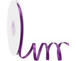 lint donkerpaars, Dooozy 10 mm 91 m cadeaulint decoratielint stoffen lint voor het verpakken, geschenken, Kerstmis, bruiloft, decoreren