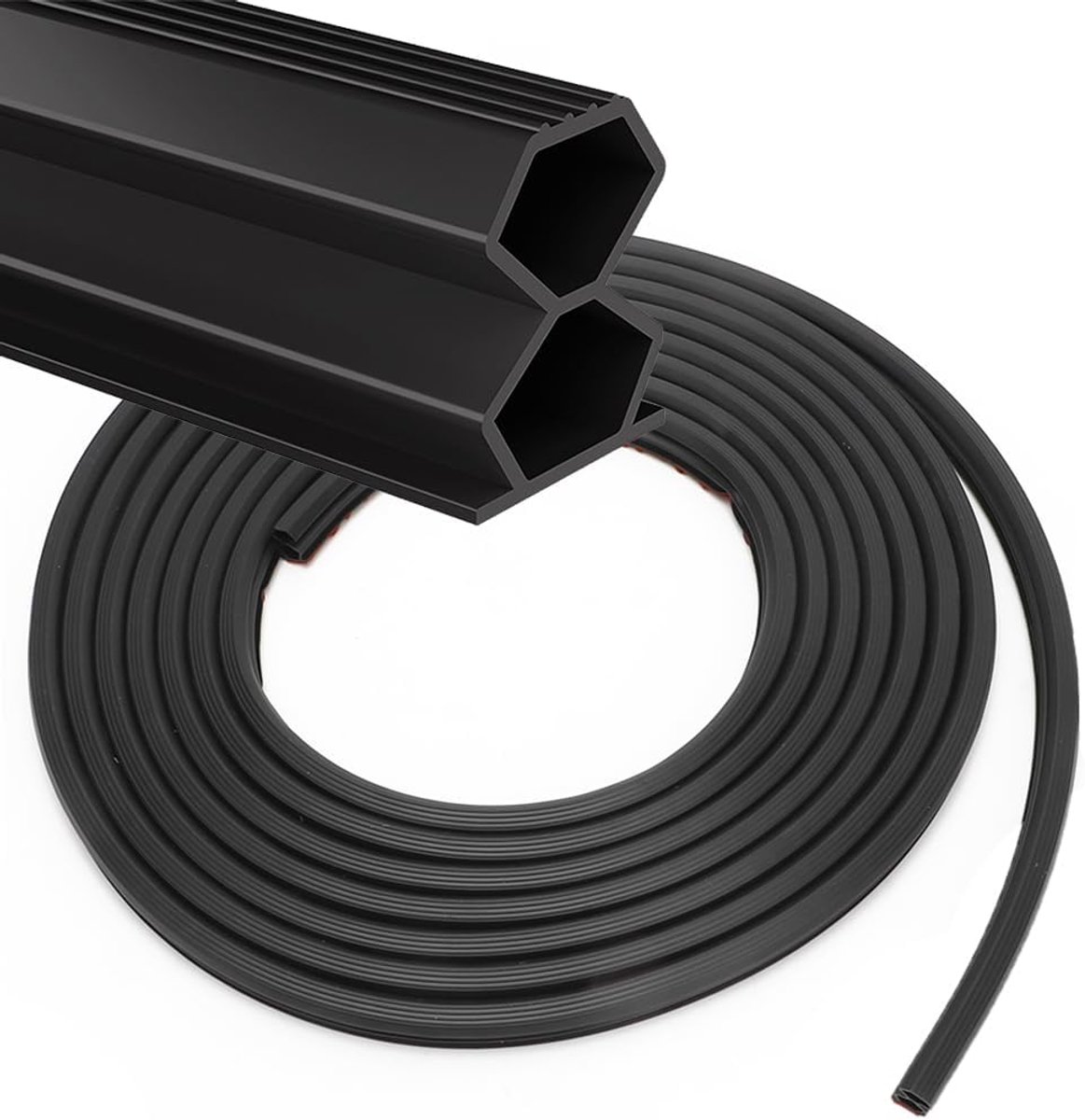 zelfklevend, waterdicht, rubberen afdichting, raamafdichting, zelfklevend, 10 mm x 12 mm, afdichtingstape, voor deuren en ramen, anti-botsing, geluidsdicht, 6 m