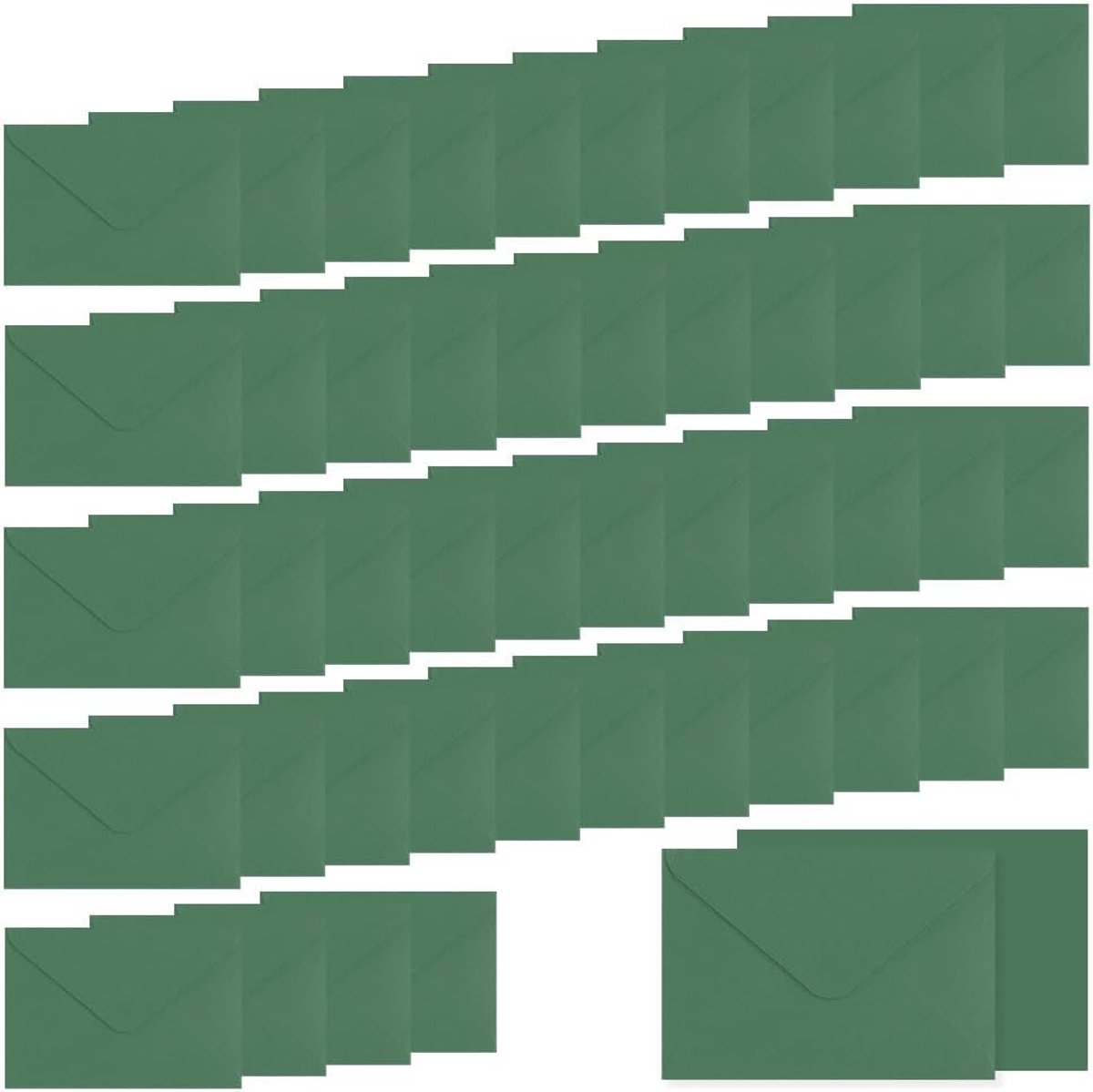 50 Stuks Lichtgroen enveloppen, zakelijke premium enveloppen, envelop voor kleine onderdelen, voor cadeaus, wenskaarten, huwelijk, zaken, uitnodigingen (exclusief kaart)