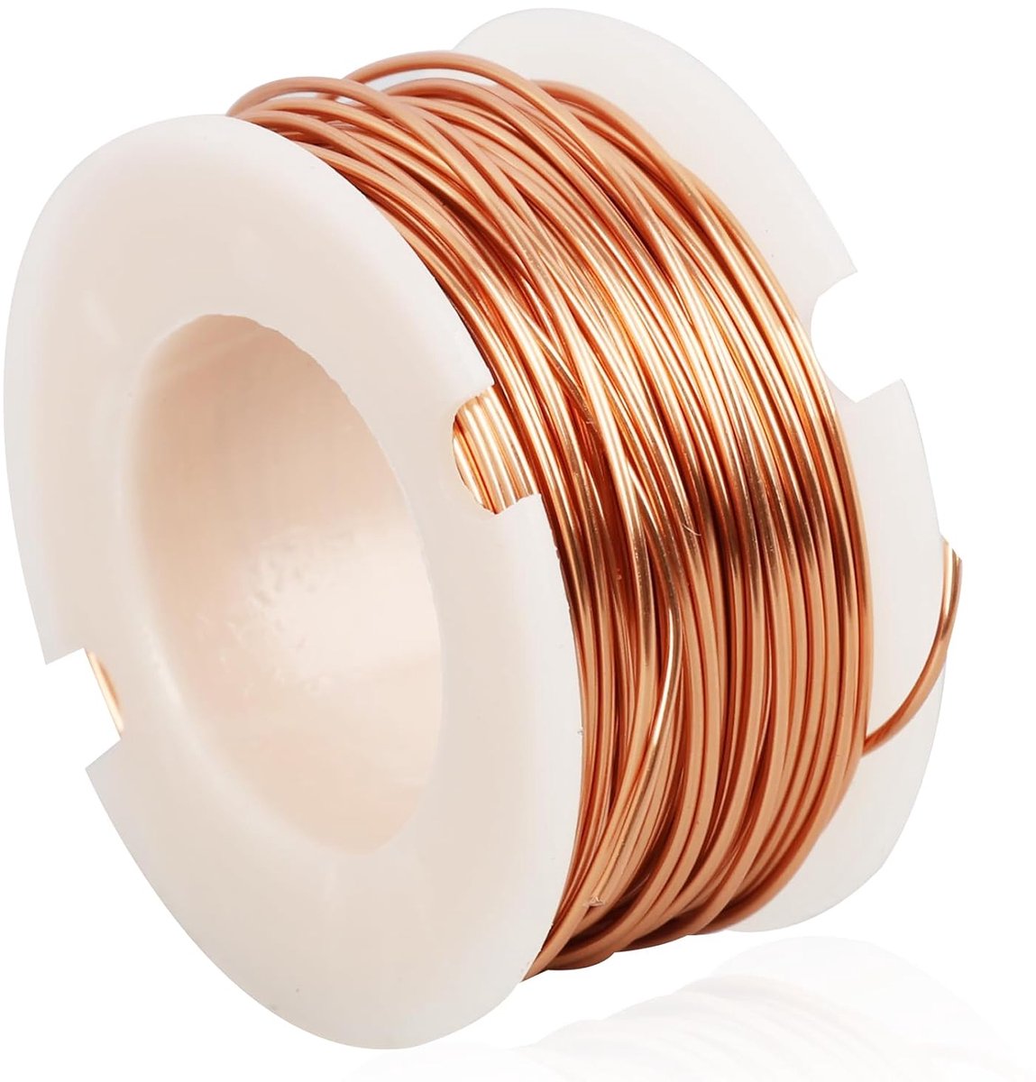 Koperdraad, hooggeleidend geëmailleerd koperdraad, koperkabel, koperdraad, geïsoleerde magnetische draad voor elektromagneet-motormodellen, transformatoren en handwerkprojecten (1 stuk)