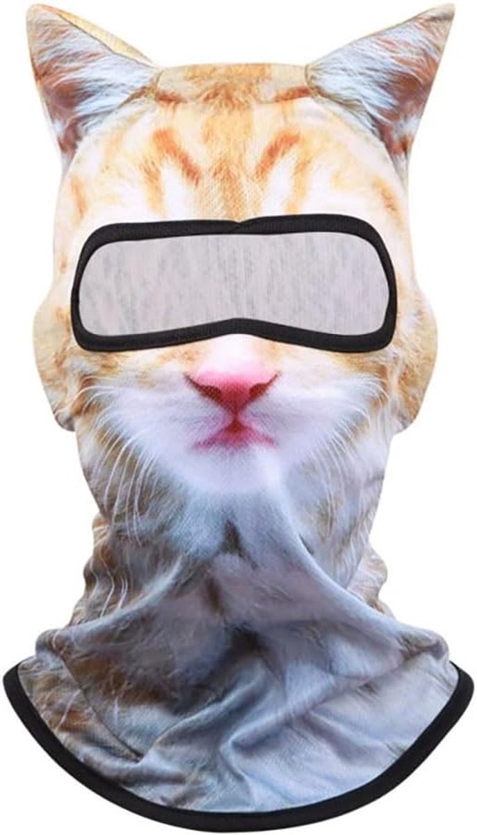 Bivakmuts, motorfiets, zomermasker, 3D-hond, stormmasker, zonwering, gezichtsmasker, dierenpatroon, bivakmuts, uv-bescherming, stormmasker voor motorfiets, fietsen, skiën, outdoorsport, 2#
