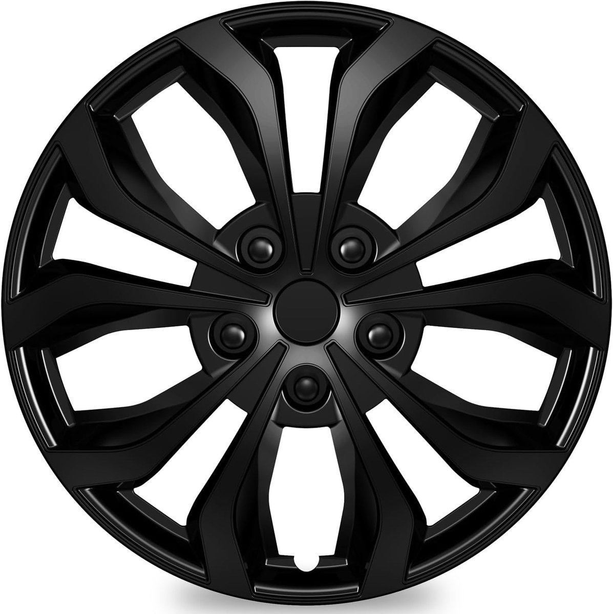 Universele wieldoppen voor 15 inch wielen, 15 inch wieldoppen set van 4, wieldoppen (zwart, 15 inch)
