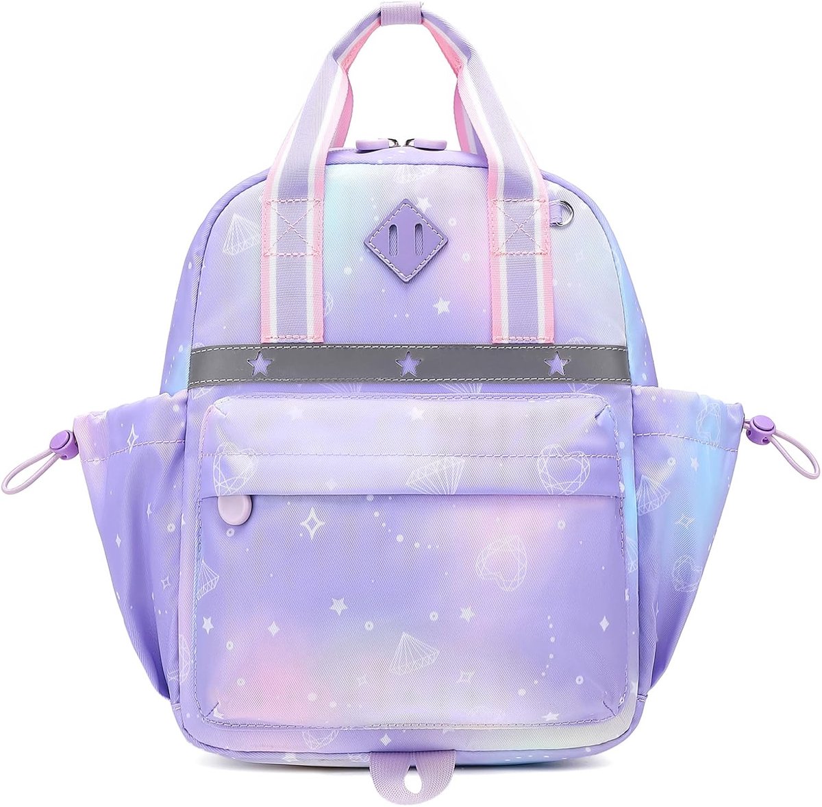 Kleuterschoolrugzak voor meisjes, waterdichte rugzak voor kinderen van 6 jaar, casual kinderrugzak met borstband en reflector, schoolrugzak voor kleuterschool, kleuterschool, reizen, ruit, 23