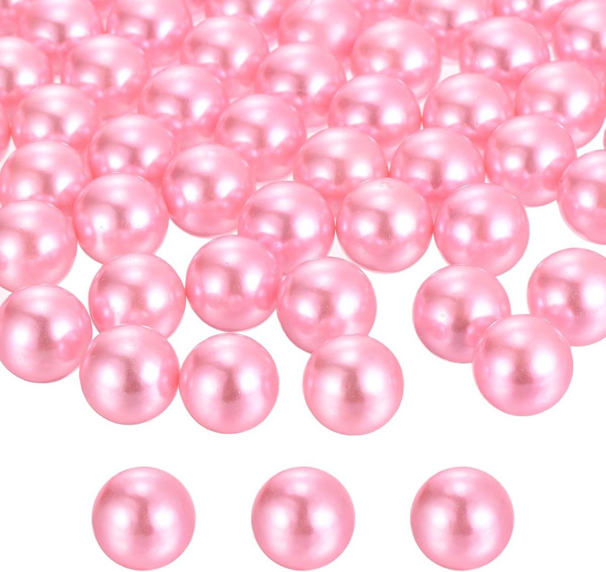 100 stuks, 18 mm, roze kralen, ABS kunstparels, vazenvuller, 300 g, ornamentvulling voor knutselen, tafeldecoratie, sieraden, aquariumdecoratie