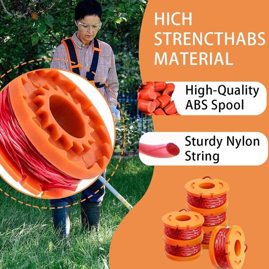 Spoelen voor sterke reserveringsdraden, diameter en spoelen, draad voor bosmaaier, compatibel met Worx, zoals WG150, WG151, WG151.5, WG152, WG153, WG154, WG155, WG155.5 — afbeelding 4