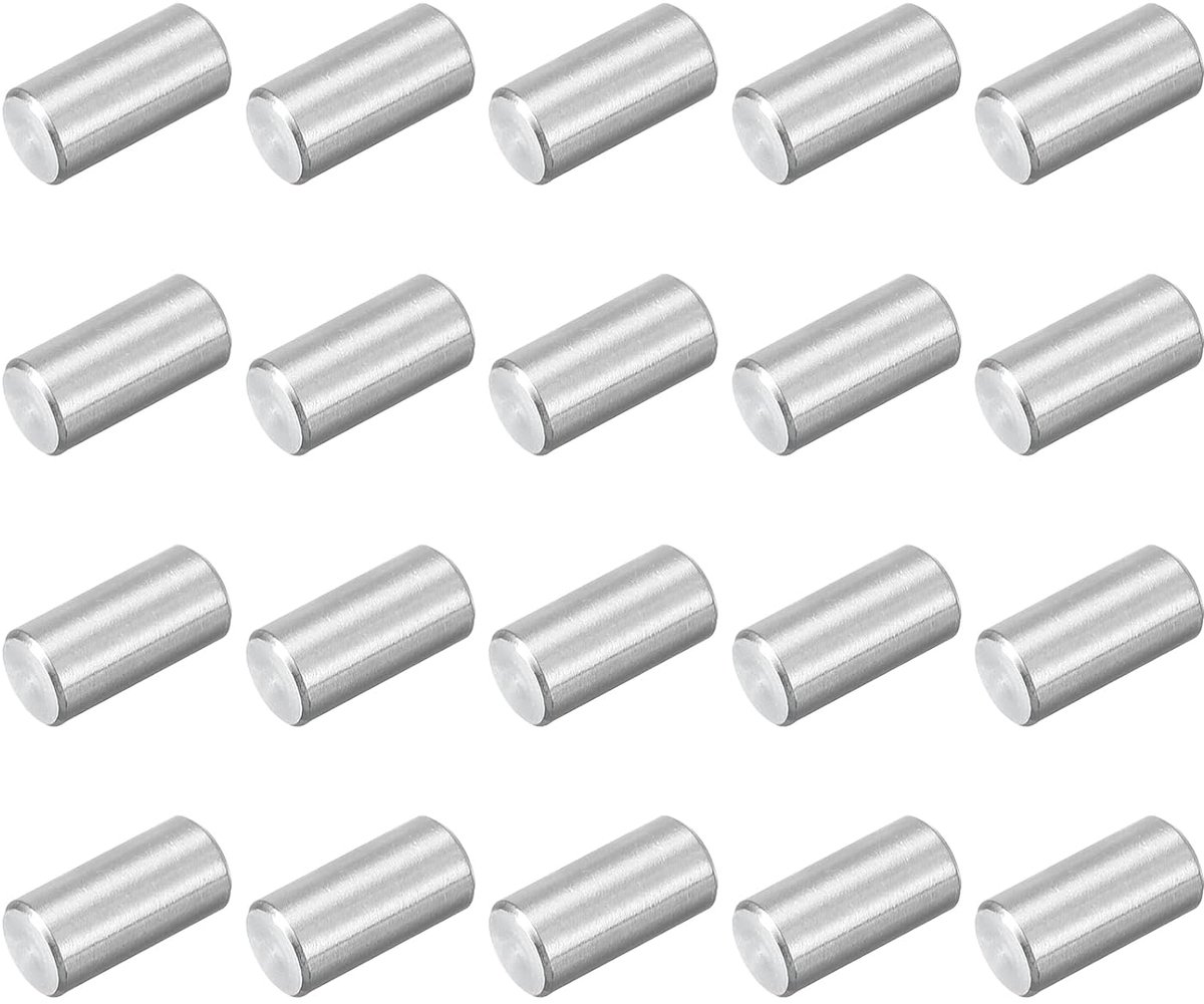60 stuks M5 x 10 mm 304 roestvrij staal pin cilindrische plankstift parallelle pen bevestigingselement voor mechanische productie industrie meubelmontage zilver