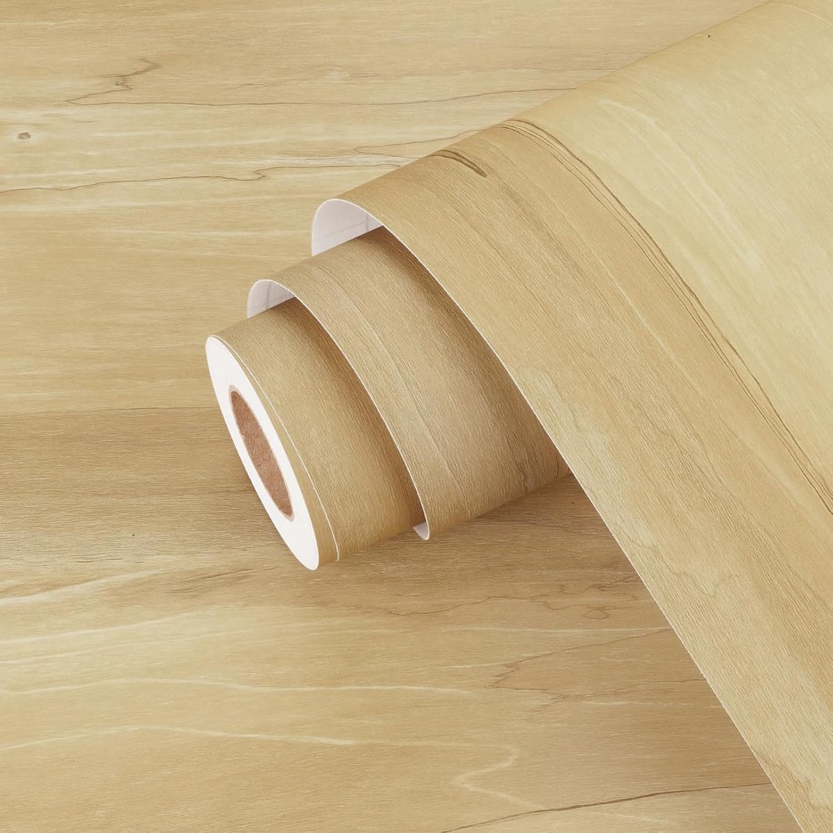 Behang, zelfklevende folie voor kasten, keukenbehang, afwasbare tape voor keuken, zelfklevende folie met houtoptiek voor werkblad, zelfklevende folie