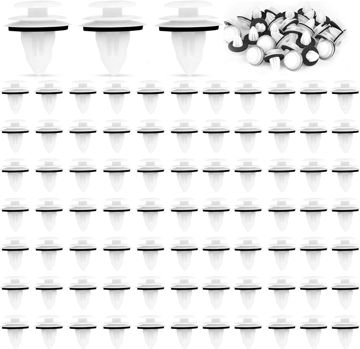 100 stuks deurbekledingsclips, universele deurbekleding, klemmen, autobevestiging, clips, kunststof, bevestigingsclips, universele autodeurclips, bumpers, sierlijsten, plastic clipset