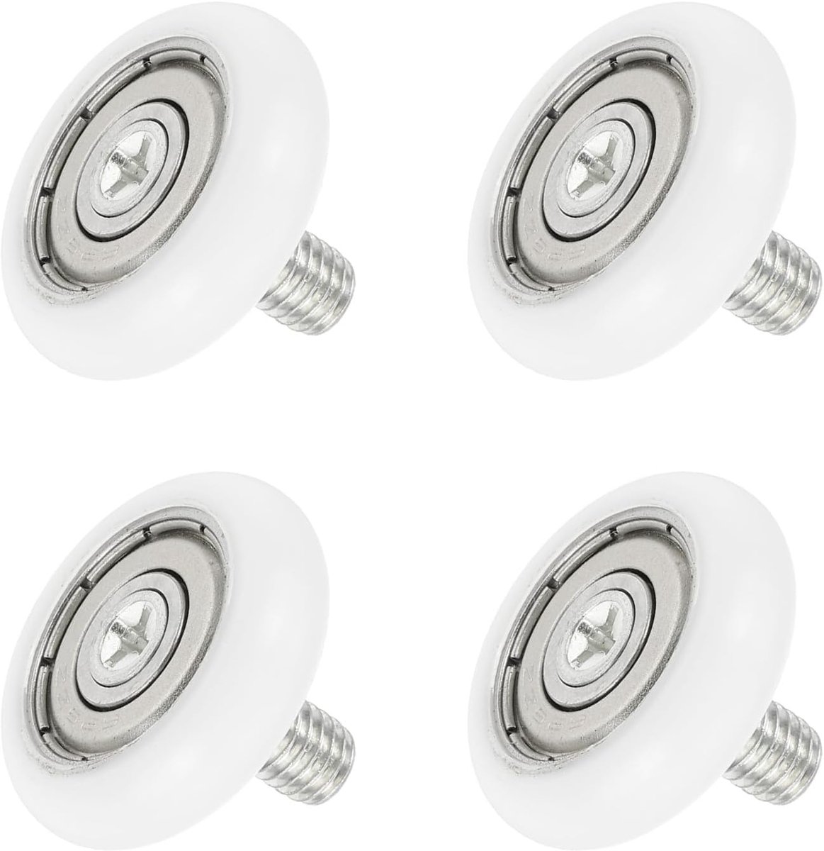 4 STKS Ladewielen 25mm x 7mm Wiel 2mm Step, Nylon Lagers Ladekatrol Lagers Vervangende Wielen Voor Windows Schuifdeur Track, M6 x 10 mm Schroefdraad