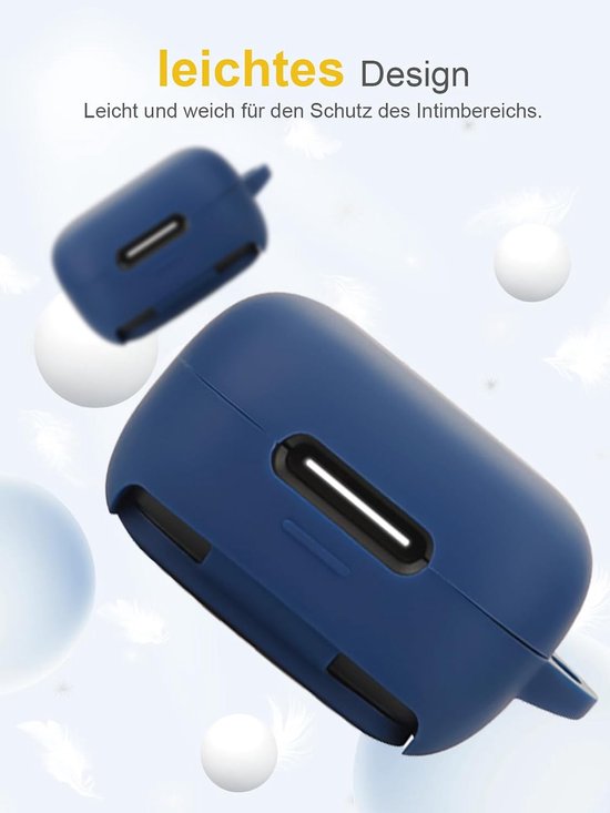 Hoes voor anker Soundcore P31i draadloze hoofdtelefoon, daunke zachte siliconen beschermhoes, huidvriendelijk etui met ronde gesp, volledige bescherming, blauw — afbeelding 2