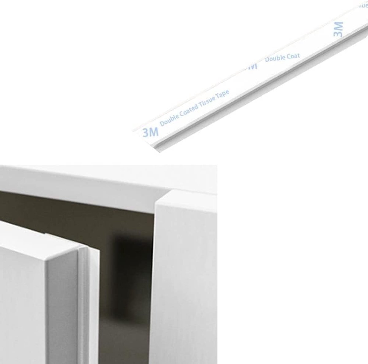 10M kledingkast deur afdichtingsstrip zelfklevend, kledingkast kast deur stofdicht strip, kast deur spleetvulling afdichtingsstrip, weerstrip, wit