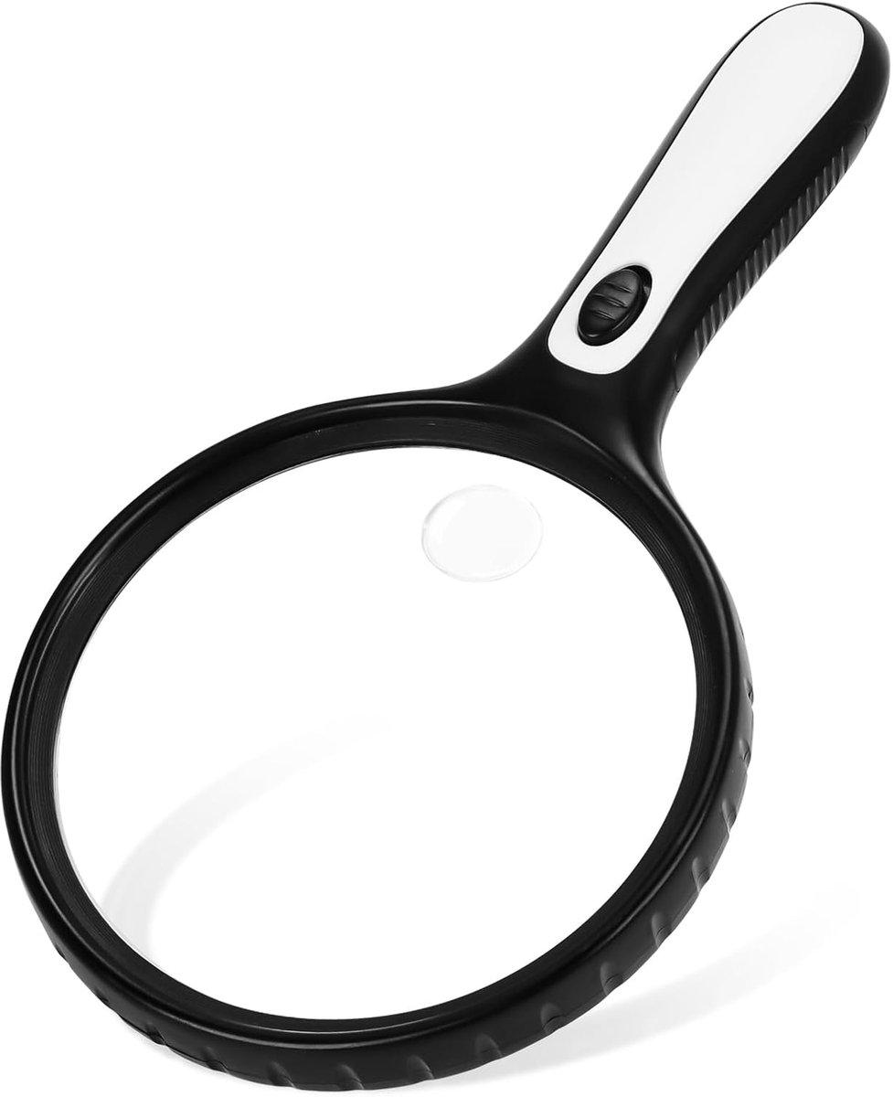 Vergrootglas met 24 lichten, 20x 30x handloep, leesloep, hoge helderheid, effectieve diameter - 146 mm, voor het lezen van munten, inspectie, senioren, kinderen, juweliers, hobby's