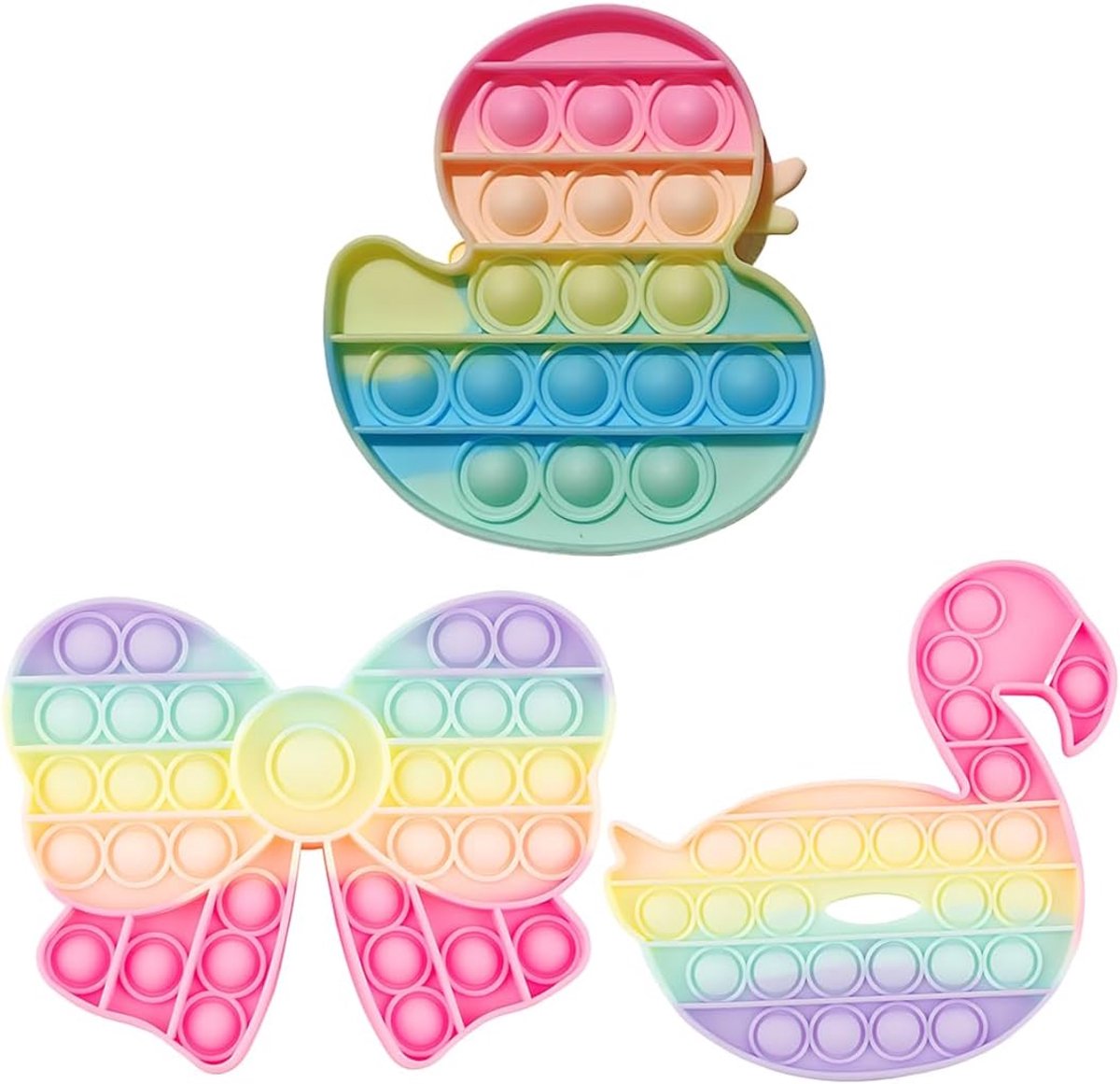 Pop It Fidget Toys, anti-stress speelgoed voor kinderen, Push and Pop Bubble Fidget Toy, sensorisch anti-stress speelgoed voor het verlichten van angst, ontspannende set voor volwassenen en