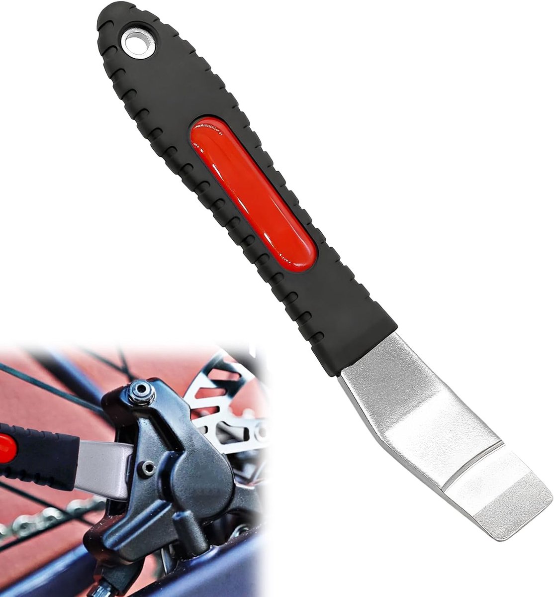 remzuigerterugsteller, fiets, remzuiger, terugstelgereedschap, fiets, piston press-tool, voor MTB, racefiets, schijfremmen, onderhoud en remvervanging