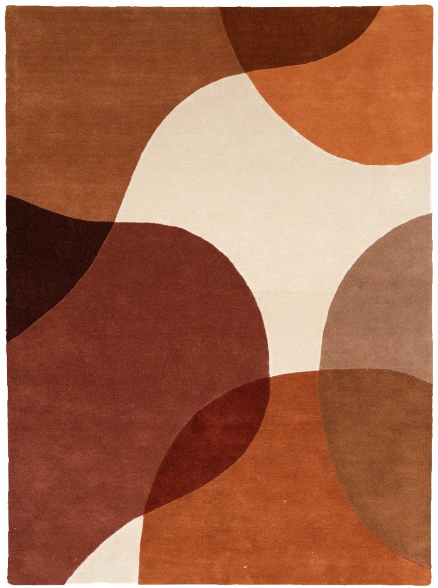 Studio Clarice Wollen abstract vloerkleed - Clarice Terracottacotta - 160x230cm