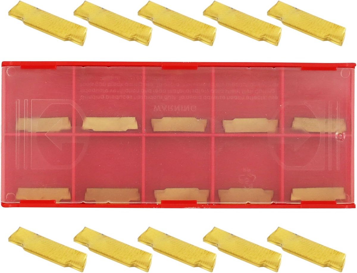 Groeven Inserts 10 Stuks/Doos MGMN150-G (1.5mm) CNC Carbide Draaien Inserts Draaibank Inserts Snijders Brede Carbide Inserts Compatibel met Mgehr/Mgivr Draaibank Grooving Tool