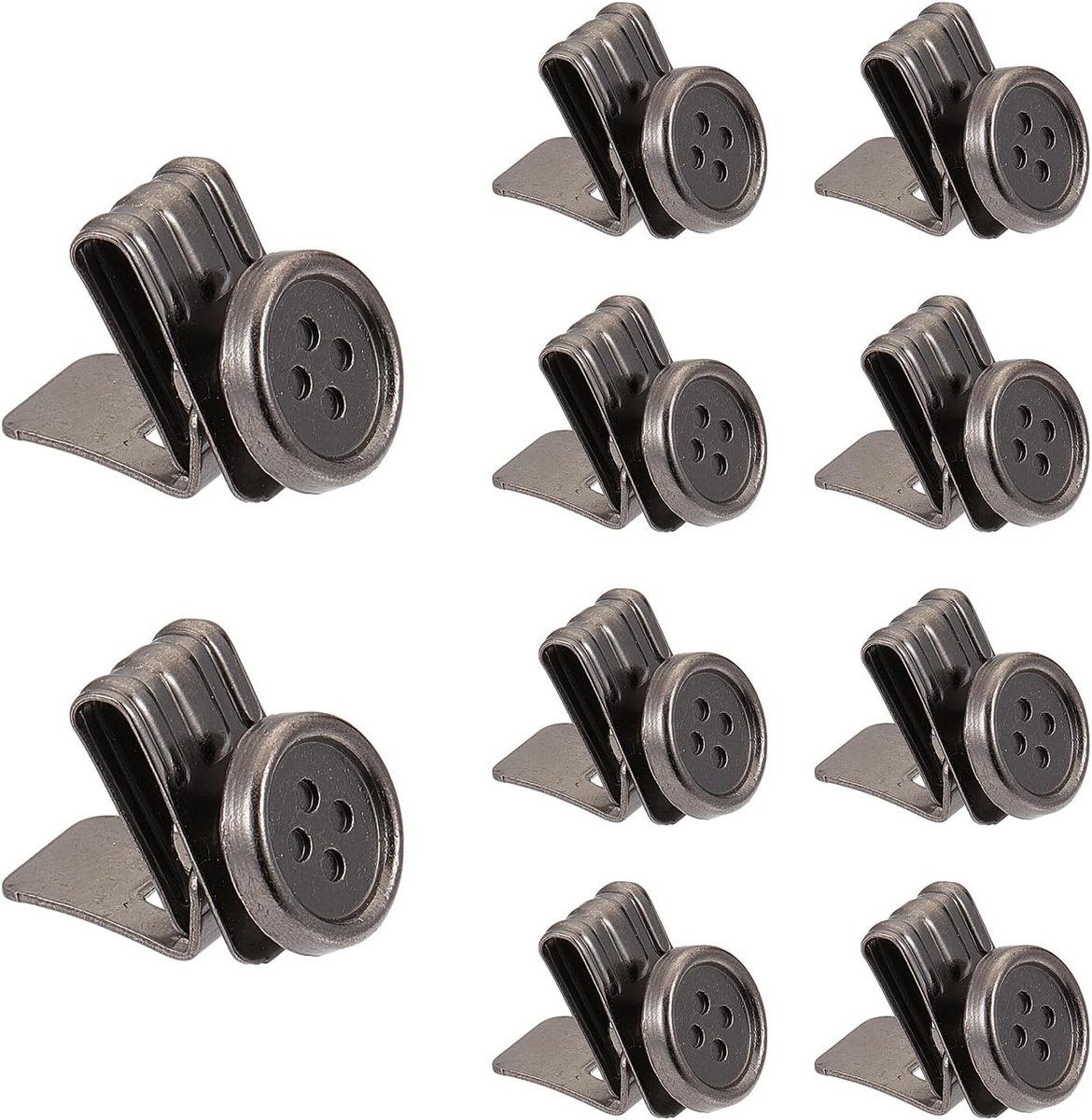 Knopen, geen clips ter versterking van de knoop om op te naaien, knopen met metalen clips voor bretels, jeans, broeken, hoeden