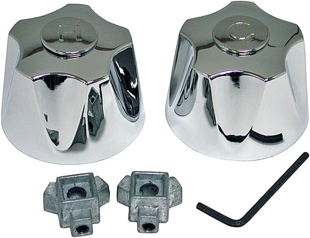 80842 Chrome Universele Medium Luifel Handgrepen, 1-1/2" H