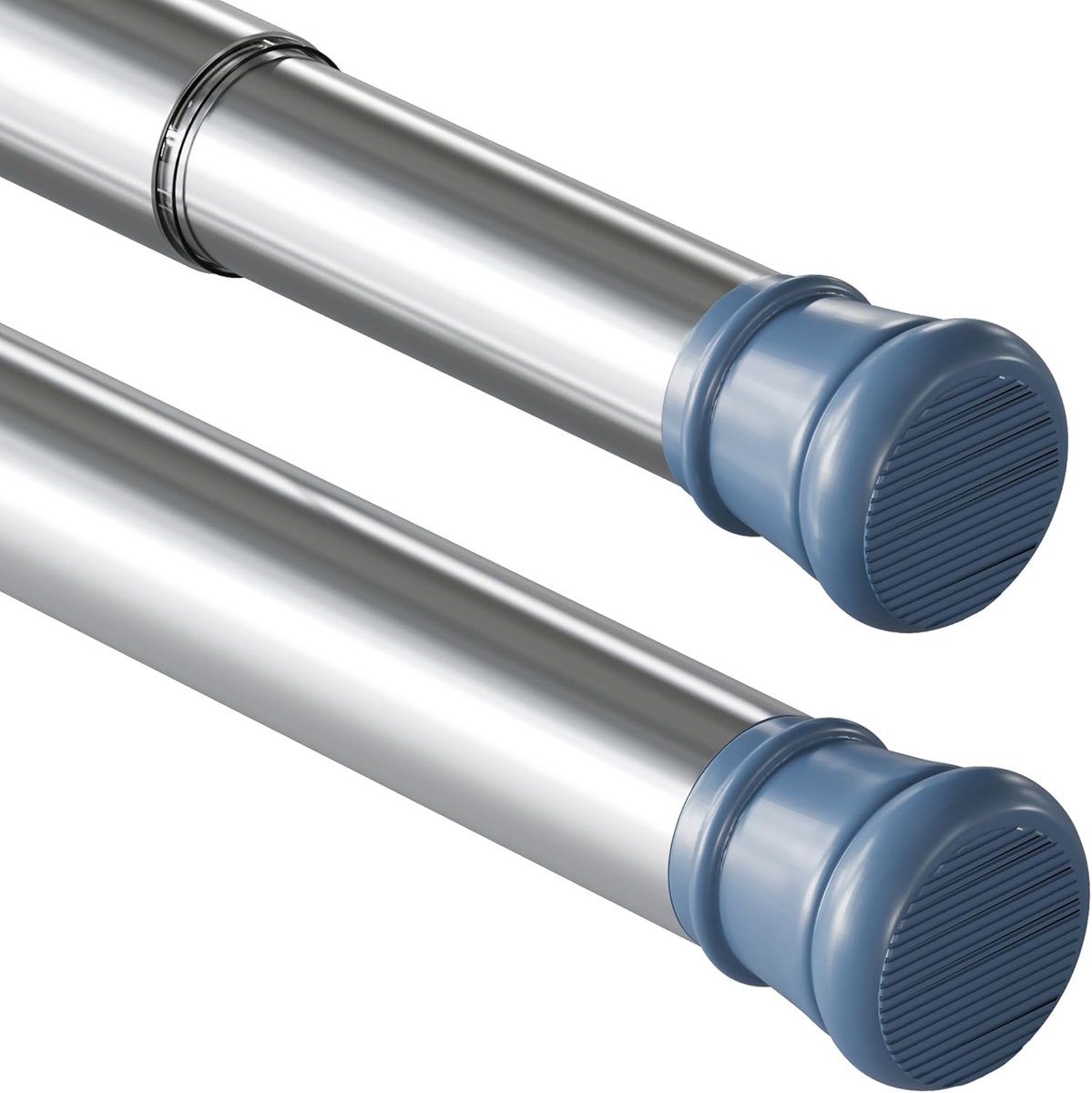 1 stuks, zonder boren, spanstang, telescoopstang, gordijn voor badkamer, raam, kledingkast, 83-160 cm, zilver (diameter 25 mm)