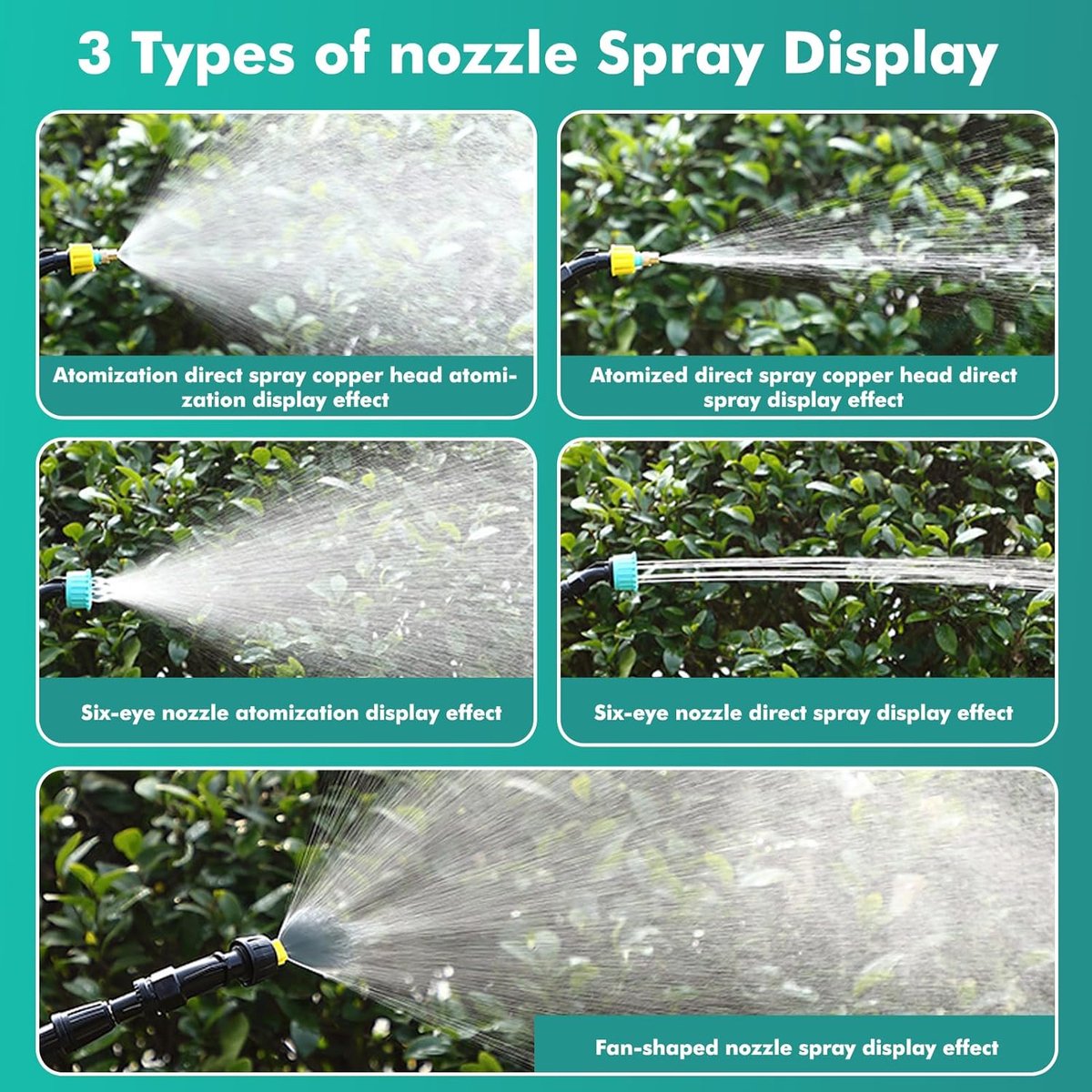 Sproeier, Oplaadbare USB-Sproeier Draagbare Telescopische Spuitlans Met 3 Sproeiers 3M Slang, Voor Buiten Water Geven, Binnenplanten, Autoreiniging