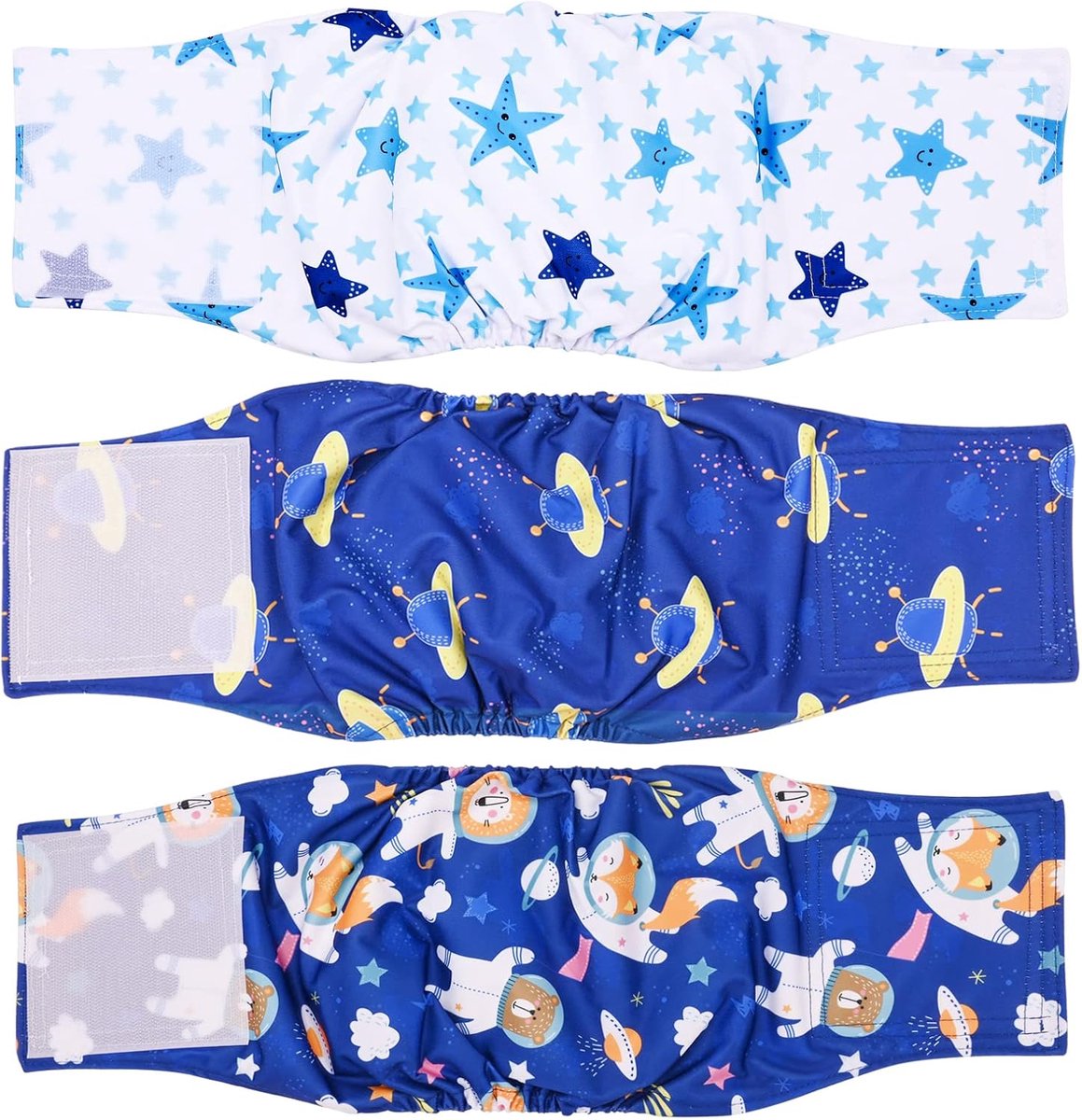Luiers, Herbruikbare Slipjes Riemen voor Honden, Hygiënische Broeken Puppy Wasbare Hond Slipjes Super Absorberend voor Kleine Middelgrote Dieren, 3 Stuks, L