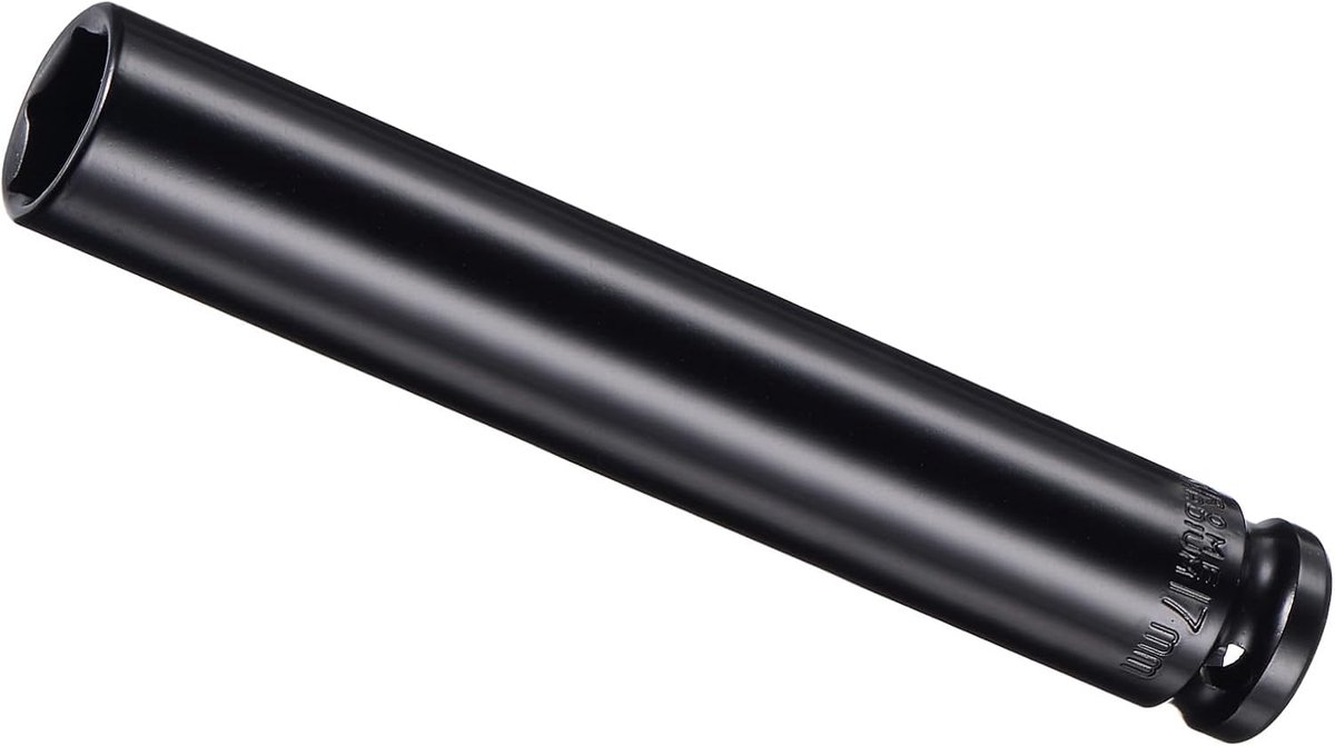 Impact Socket, 1/2" Drive 17mm Socket, CR-V Staal Ronde Hoek Ontwerp 6-punts Deep Impact Socket - (Toepassingen: voor Schroef Installatie)