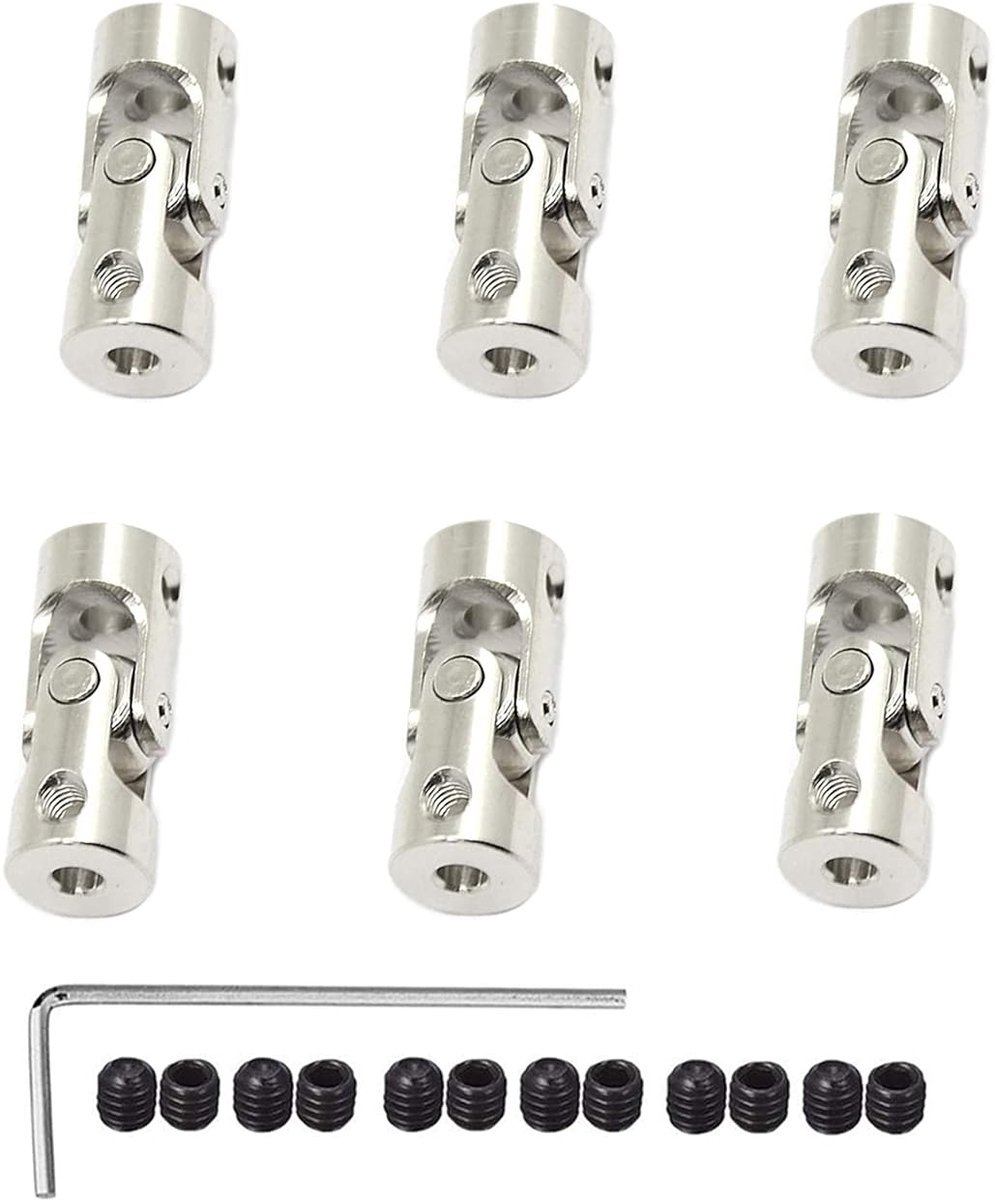 6 stuks 3,17 mm tot 4 mm Cardankoppeling Koppeling Stuurverbinding Draaibare Cardankoppeling voor RC Robot Boot Auto Crawler Motor