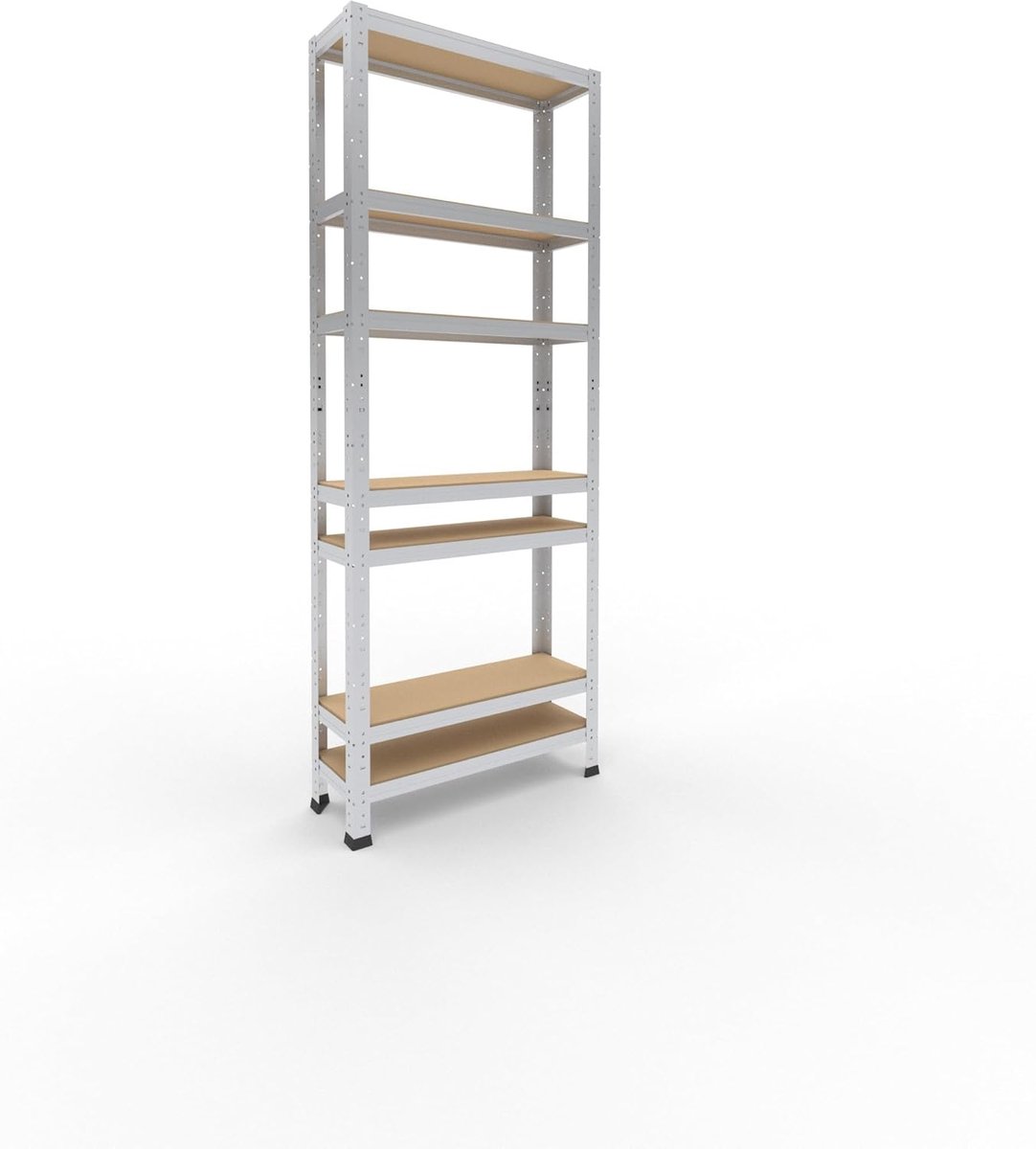 shelfplaza Home 180x70x23cm metalen stellingkast verzinkt: 7x125kg | stellingen Berging stelling Garagekast Metalen opslagstelling Opbergstelling Zware stelling Opslagrek Garage stelling