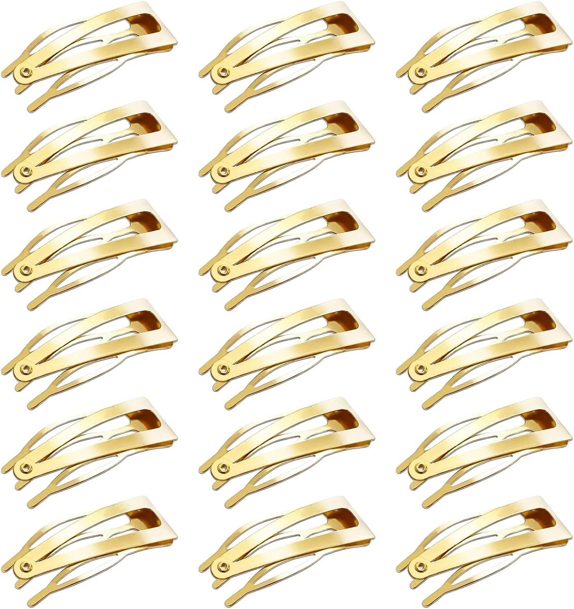 18 stuks Snap Hair Haarspeldjes - Dubbele Grip Metalen Haarspeldjes voor Vrouwen & Meisjes (Goud)