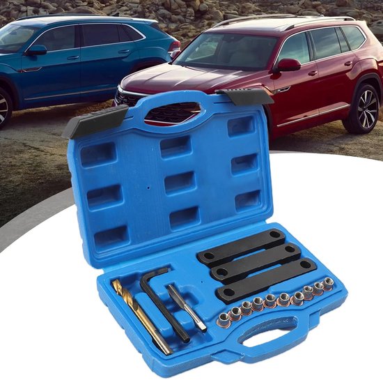 16 stuks compatibel met VAG V*W 0P*EL F0*rd remschroefdraad schroefdraad reparatieset M9 x1.25 schroefdraad reparatieset — afbeelding 5