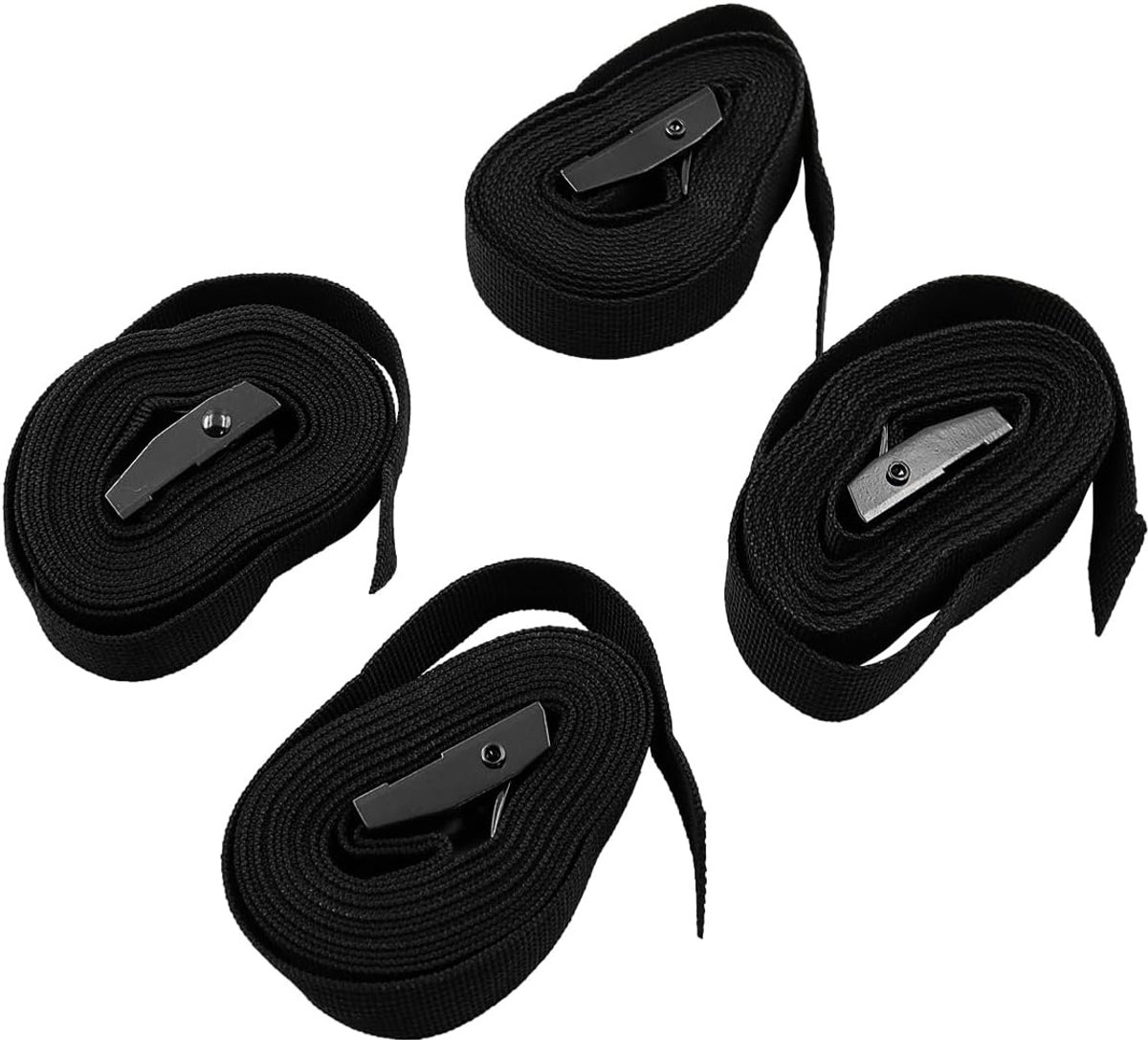 4 ratelriem, 2,5 x 250 cm, robuuste riem, verstelbare zwarte dakbagagedrager, riemgesp, geschikt voor vrachtwagens, vracht, motorfietsen, aanhangers, bagage