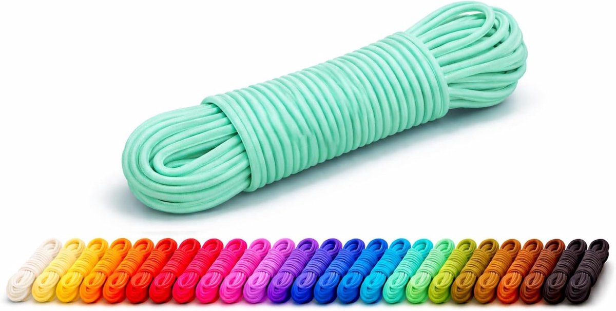 koord 1 mm / 2 mm / 2,5 mm / 3 mm / 4 mm / 5 mm rond rubberen koord elastisch handwerk lang 5 m / 4 m / 3 m / 2 m 32 kleuren