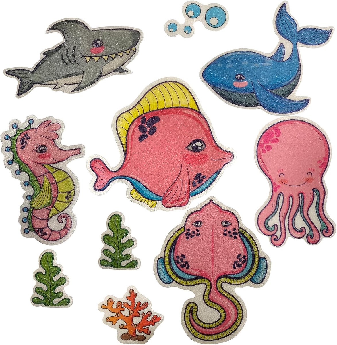 10 stuks antislip douchestickers voor kinderen, antislip, badstickers, zelfklevende antislip pads, douche voor badkuip en badkamervloer