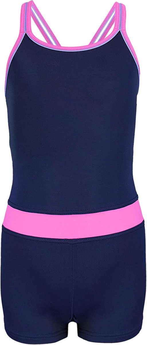 Meisjes Sportbadpak Shortybadpak met Racerback