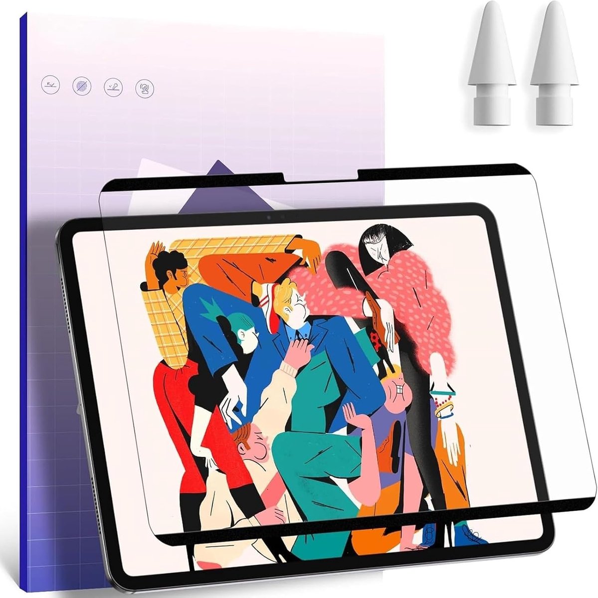 papierfolie, compatibel met iPad Pro 11 inch M4 2024, matte papierfolie, displaybescherming, magnetische papieren beschermfolie, verblindingsvrije displaybescherming voor tekenen,
