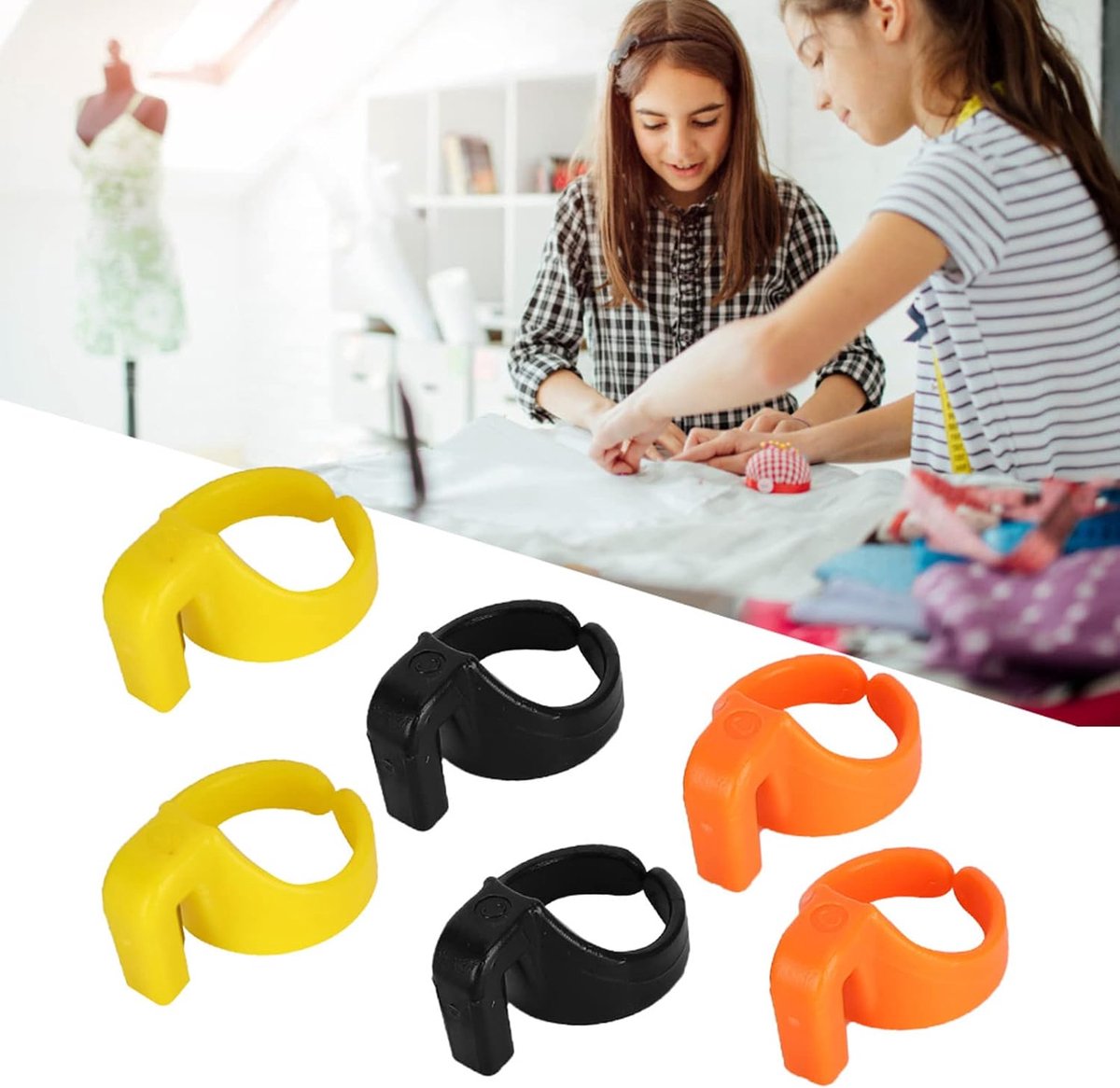 Draad Cutter Ring, Vinger Mes Ring Borduurwerk Snijden Naaien Vingerhoed Messen Handwerk DIY Gereedschap 6