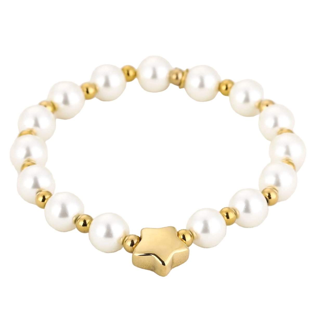 Michelle Bijou Armband Parels Ster goud wit