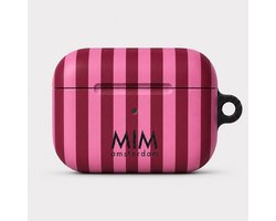 MIM Amsterdam - Sugar rush - Geschikt voor AirPods Pro 2 - AirPod hoesje - Strepen print - AirPod hoesje met print - Shockproof- Cover voor AirPods - Trendy AirPod case