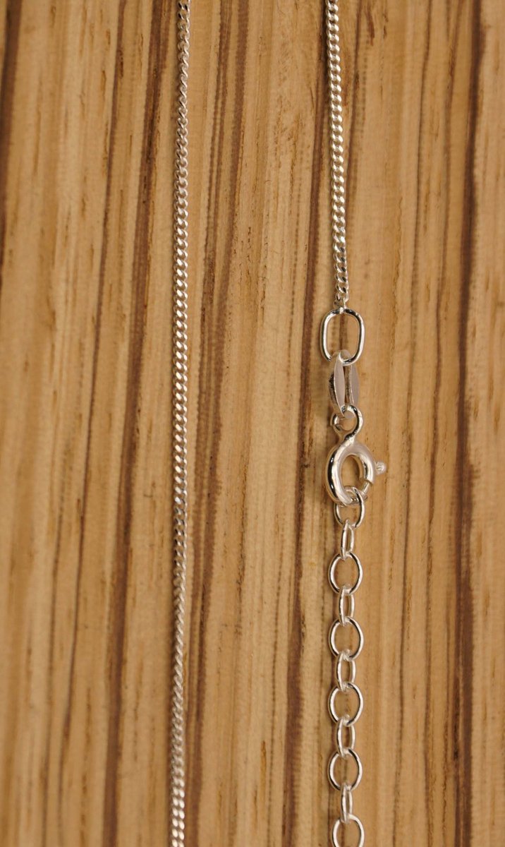Sterling zilveren ketting verstelbaar in lengte 42 - 46 cm, dikte 1 mm - 925 zilver ketting lengte 42 - 46 cm - verstelbare halsketting zonder hanger voor dames en heren - zilveren halsbandjes voor hangers - hals ketting voor zilveren hangers