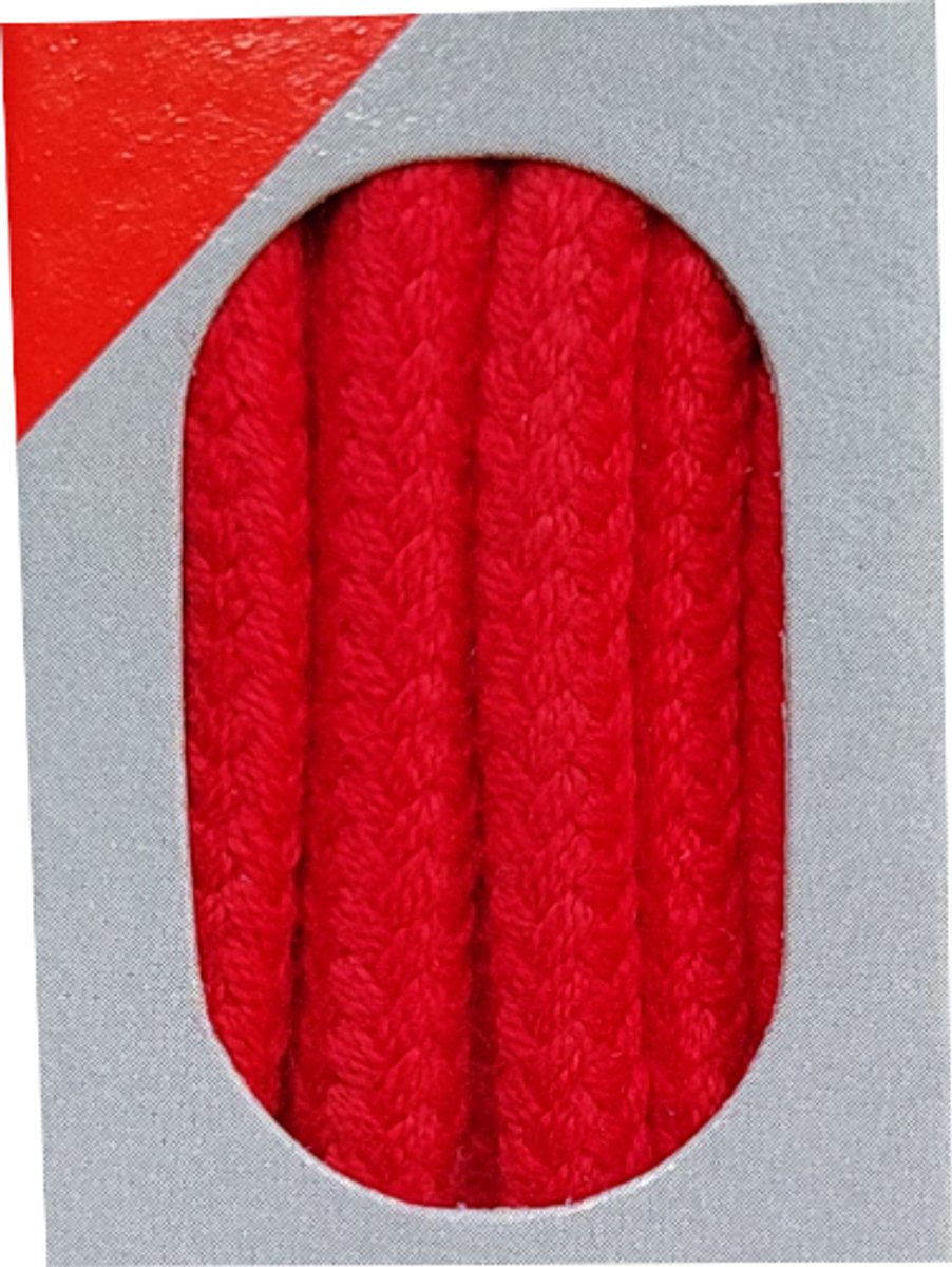Bob Veter - Rood - Extra Dik Rond - Lengte 150 cm - Dikte 5 mm - Schoenveter