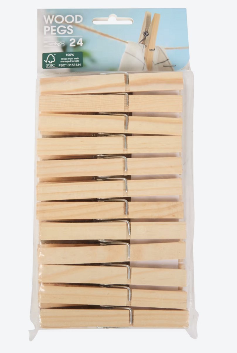 wasknijpers hout 24st