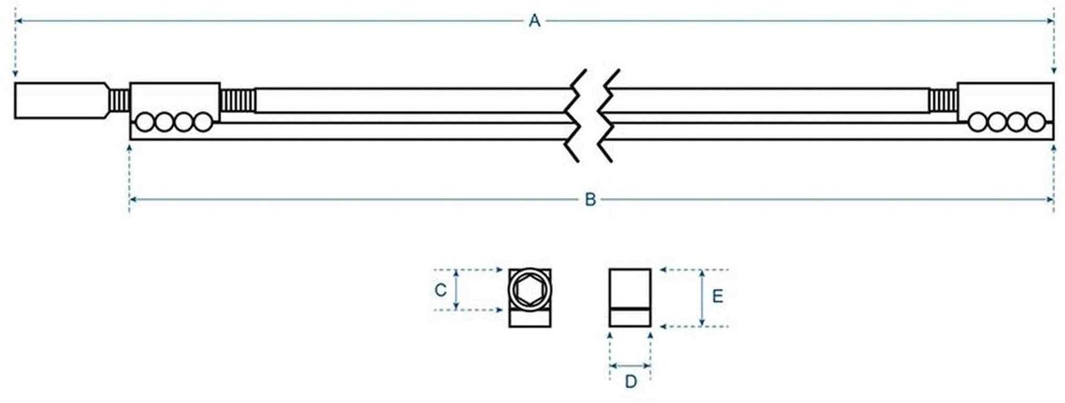 Boston TRD-360-HY Double Action Truss Rod 360 mm Hybride Titanium Lichtgewicht