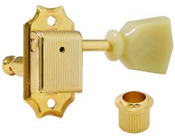 Hosco Japan H-20322GSVTR Stemmechanieken voor gitaar, 3xL + 3xR, Vintage Tone Revival Series, keystone knop, goud