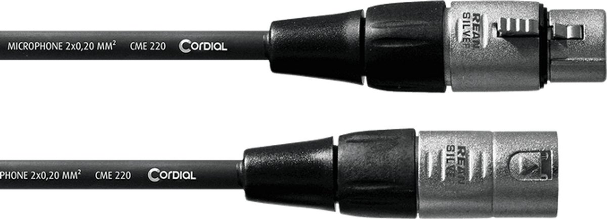 Image of Cordial CFM FM Essentials Microfoonkabel – XLR mannelijk/vrouwelijk - Zwart