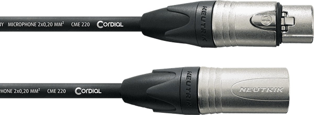 Cordial CXM FM Select Microfoonkabel – XLR mannelijk/vrouwelijk – Zwart