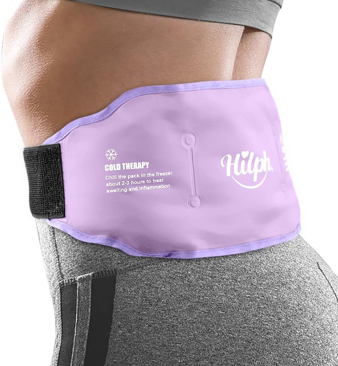 Cooling Belt voor rug - paarse koelpads - verlichting bij blessures - ideale ondersteuning - SnelShoppen