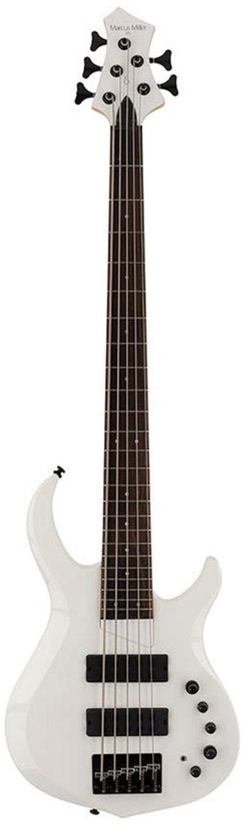 Sire M2+ 5/WHP Marcus Miller 5-Snarige Basgitaar White Pearl